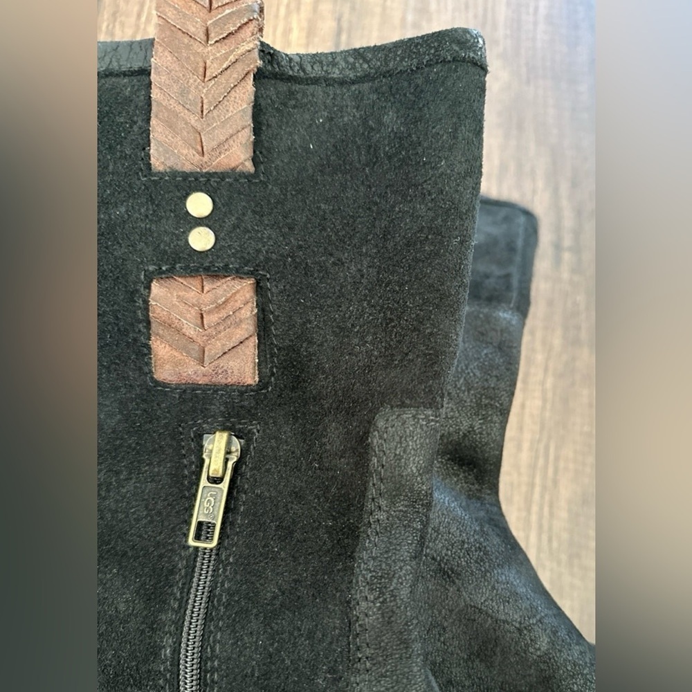 Ugg Jaspan leather suede boots brown black winter spring - Picture 4 of 4